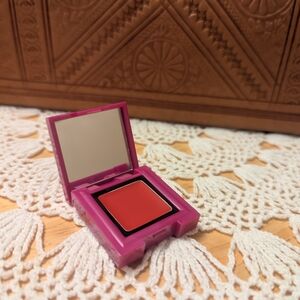 Cherry Red Basma Mini Compact Blush with Mirror